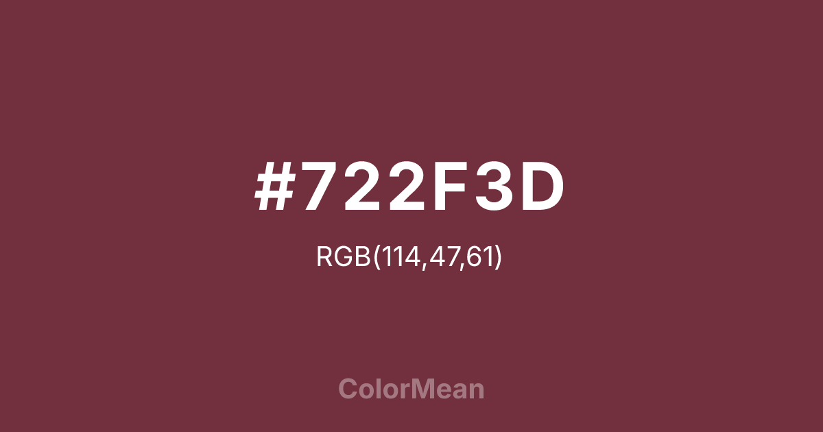 #722F3D color swatch