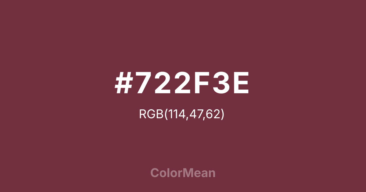 #722F3E color swatch