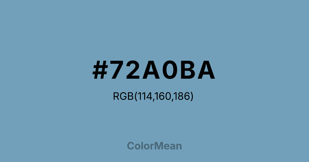 #72A0BA color swatch