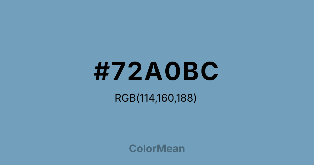 #72A0BC color swatch