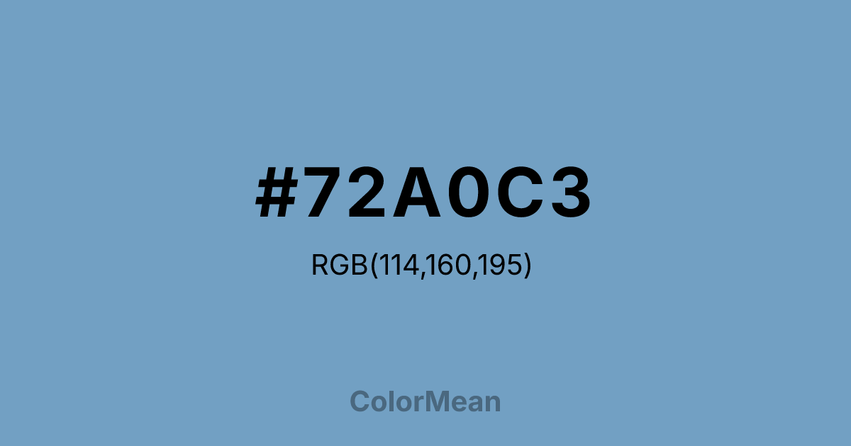 #72A0C3 color swatch
