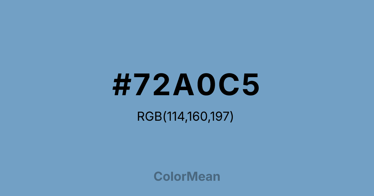 #72A0C5 color swatch