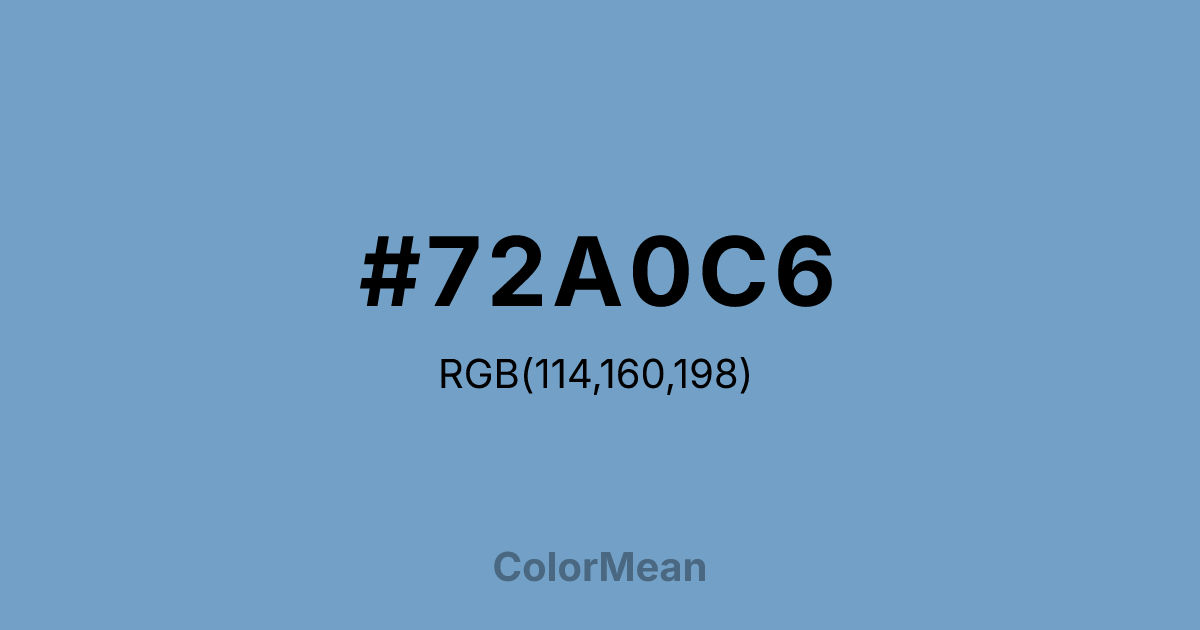 #72A0C6 color swatch