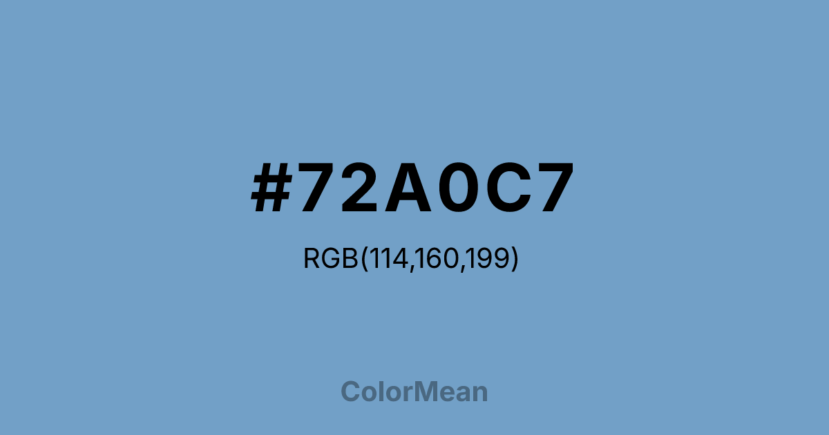 #72A0C7 color swatch