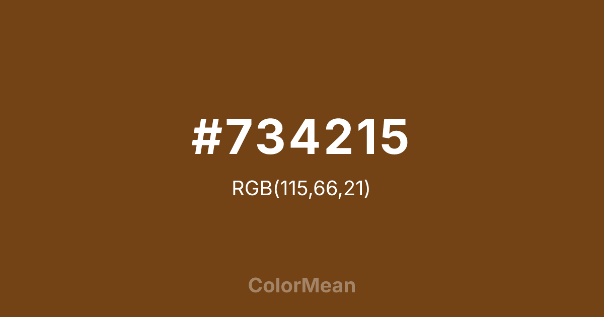 #734215 color swatch