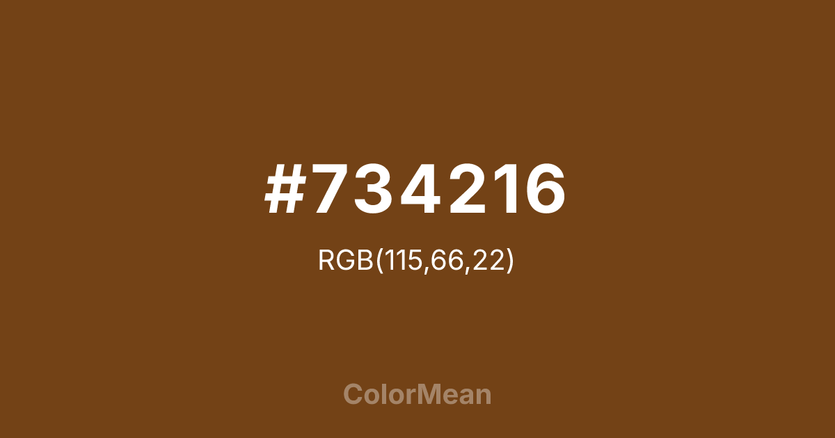 #734216 color swatch