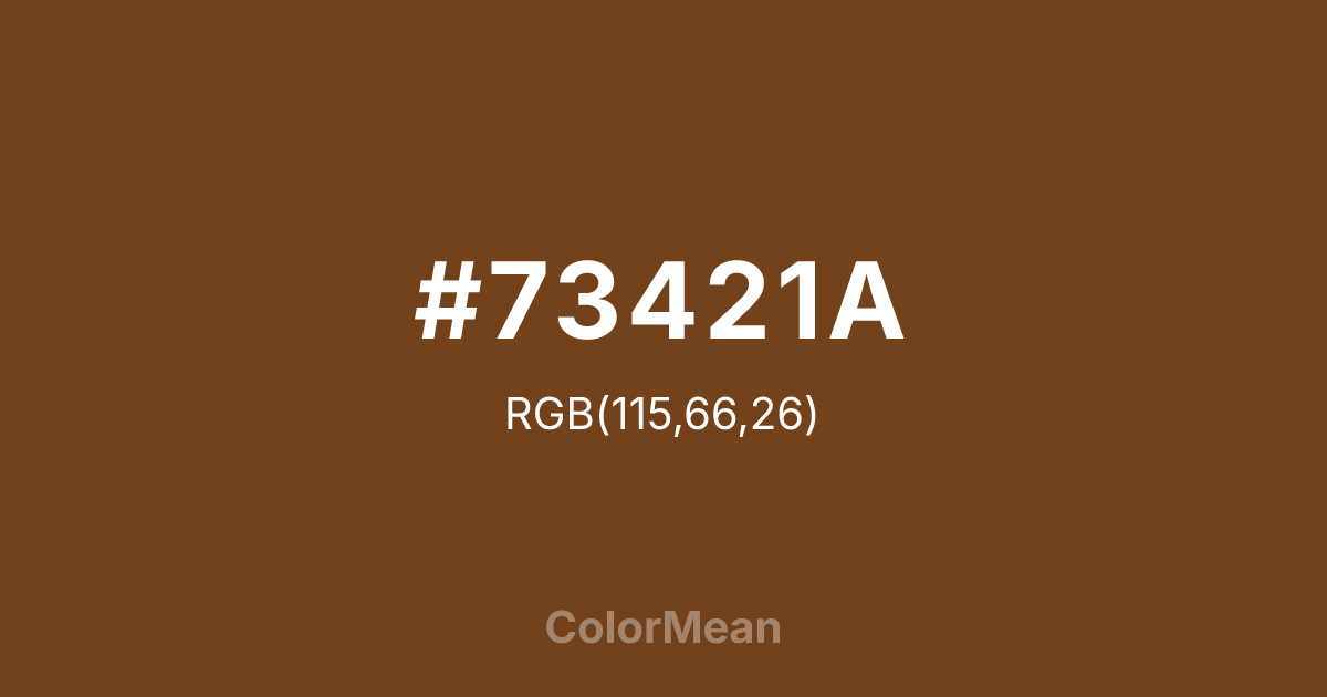 #73421A color swatch