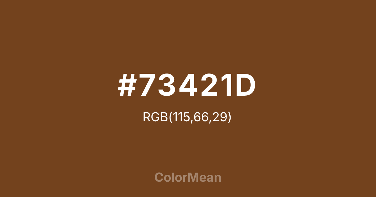 #73421D color swatch