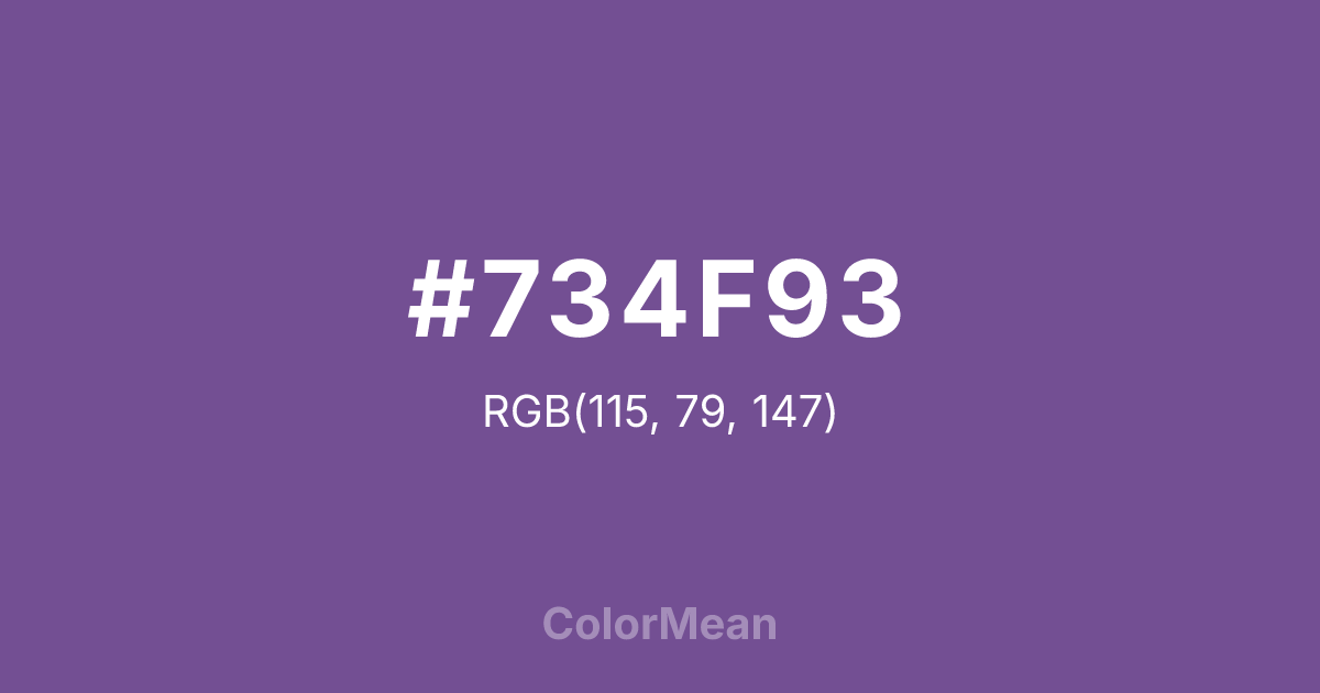 #734F93 color swatch