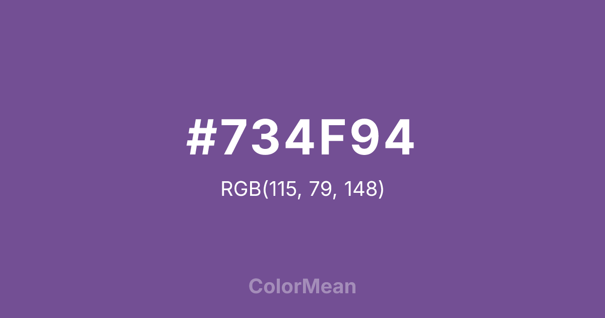 #734F94 color swatch