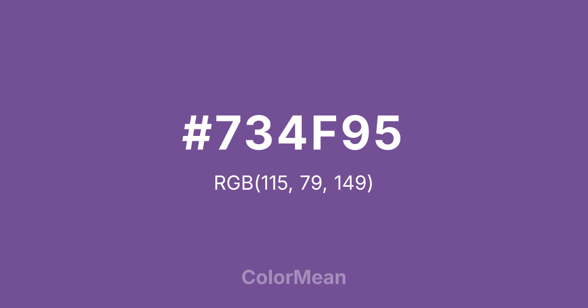 #734F95 color swatch