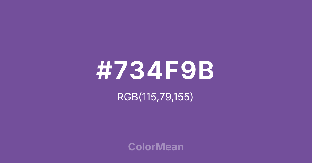 #734F9B color swatch