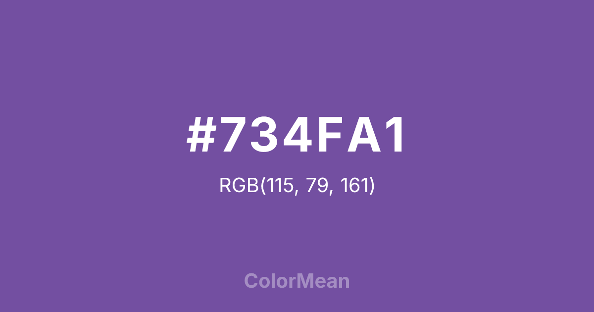 #734FA1 color swatch