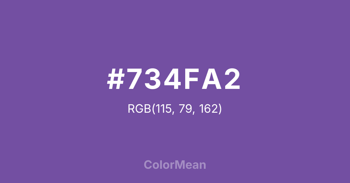 #734FA2 color swatch