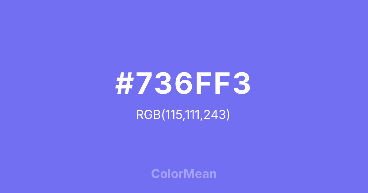 #736FF3 color swatch