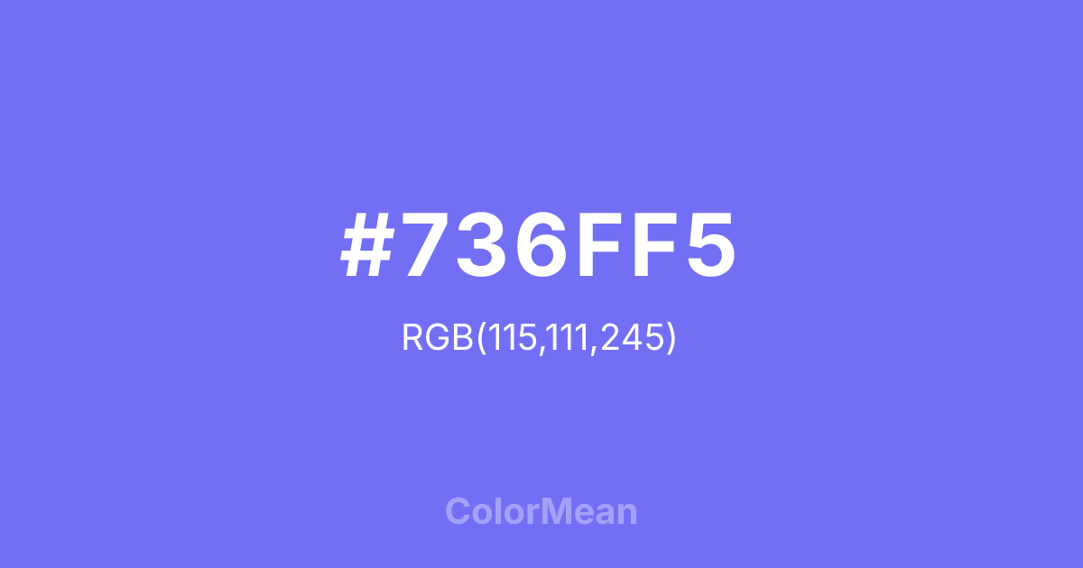 #736FF5 color swatch
