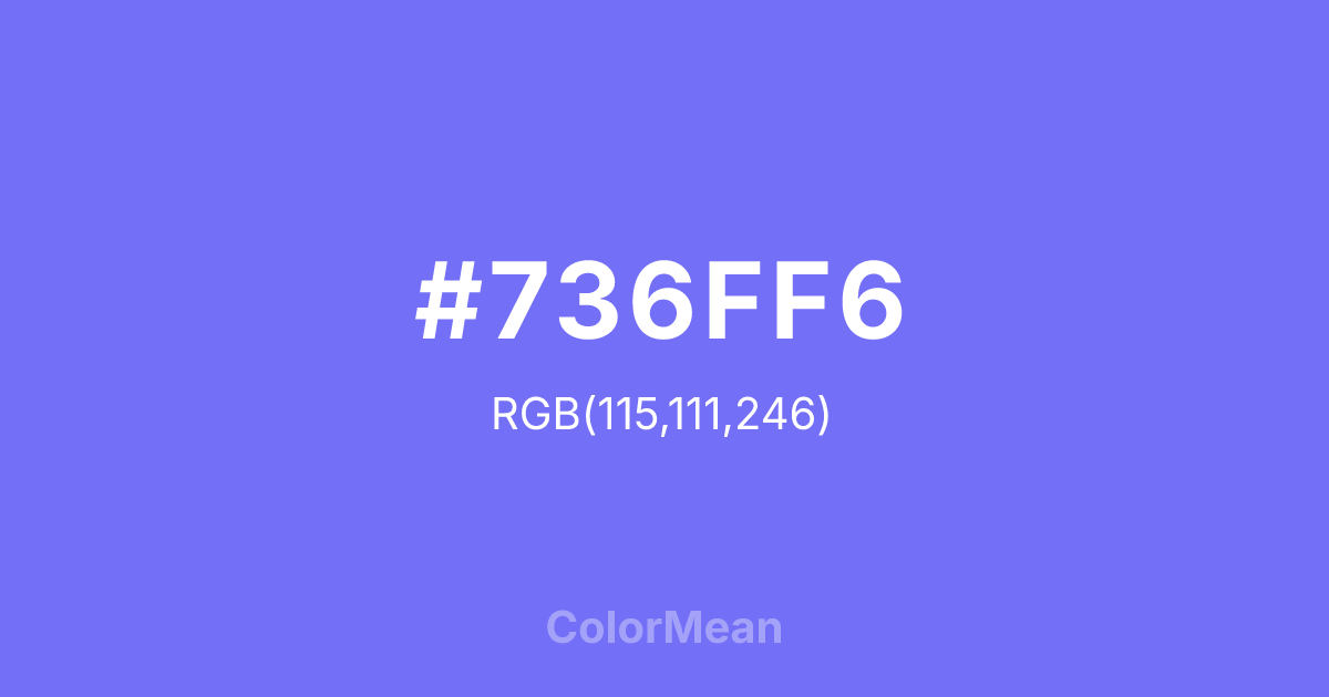#736FF6 color swatch