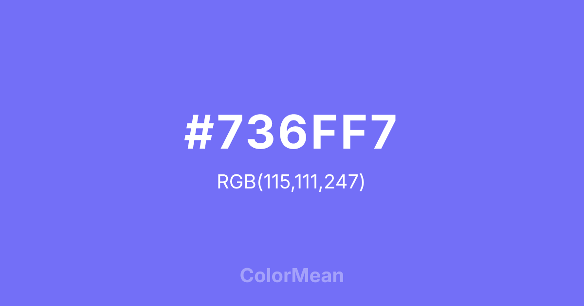 #736FF7 color swatch