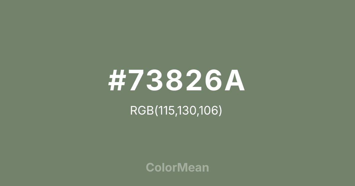 #73826A color swatch