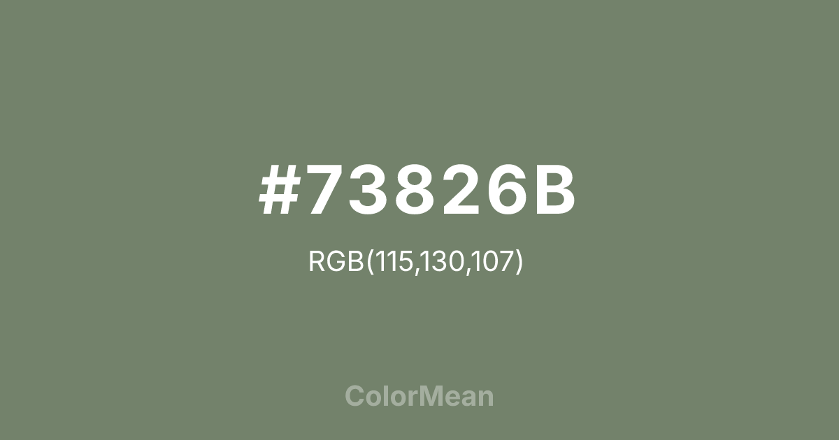 #73826B color swatch