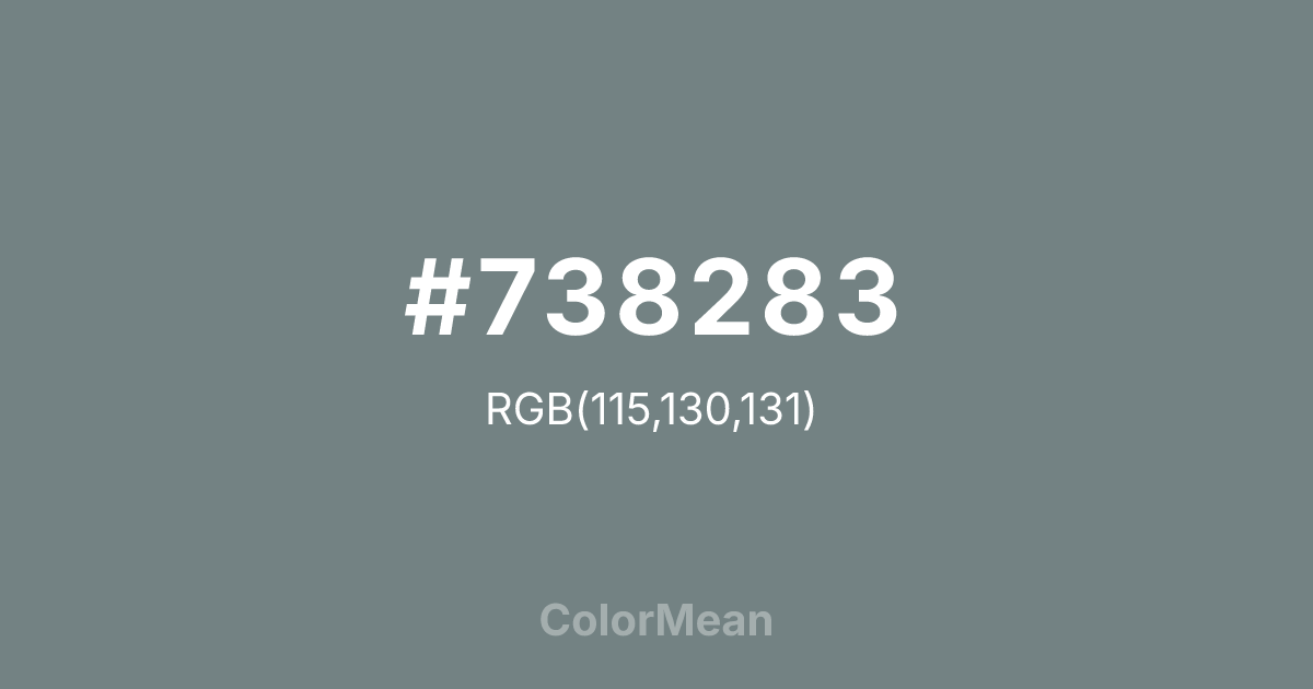 #738283 color swatch