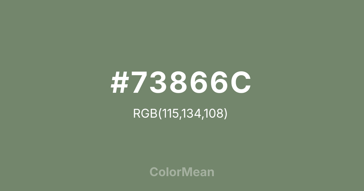 #73866C color swatch
