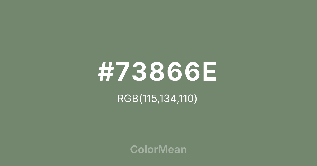 #73866E color swatch