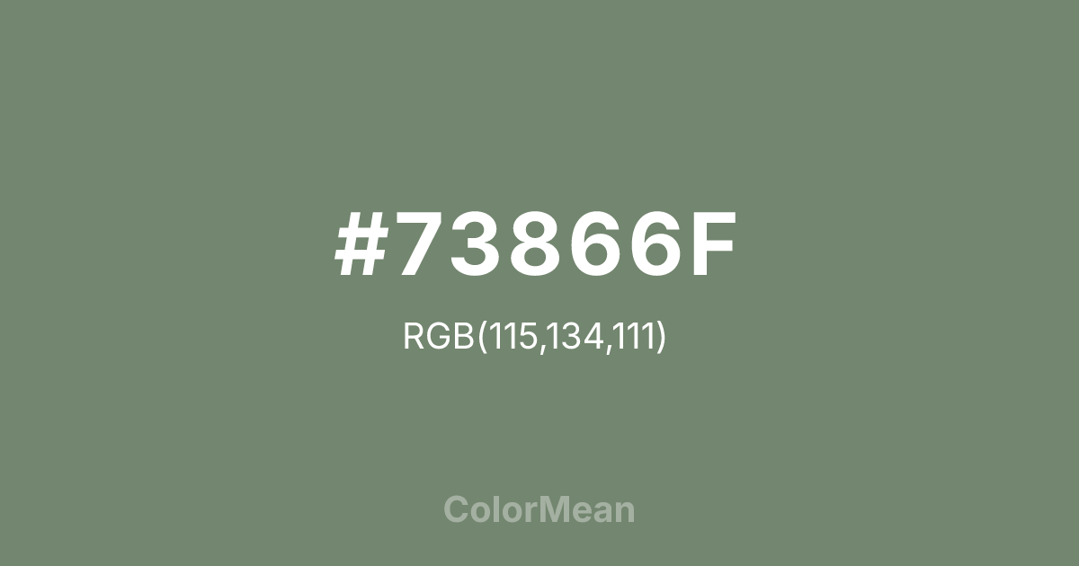#73866F color swatch