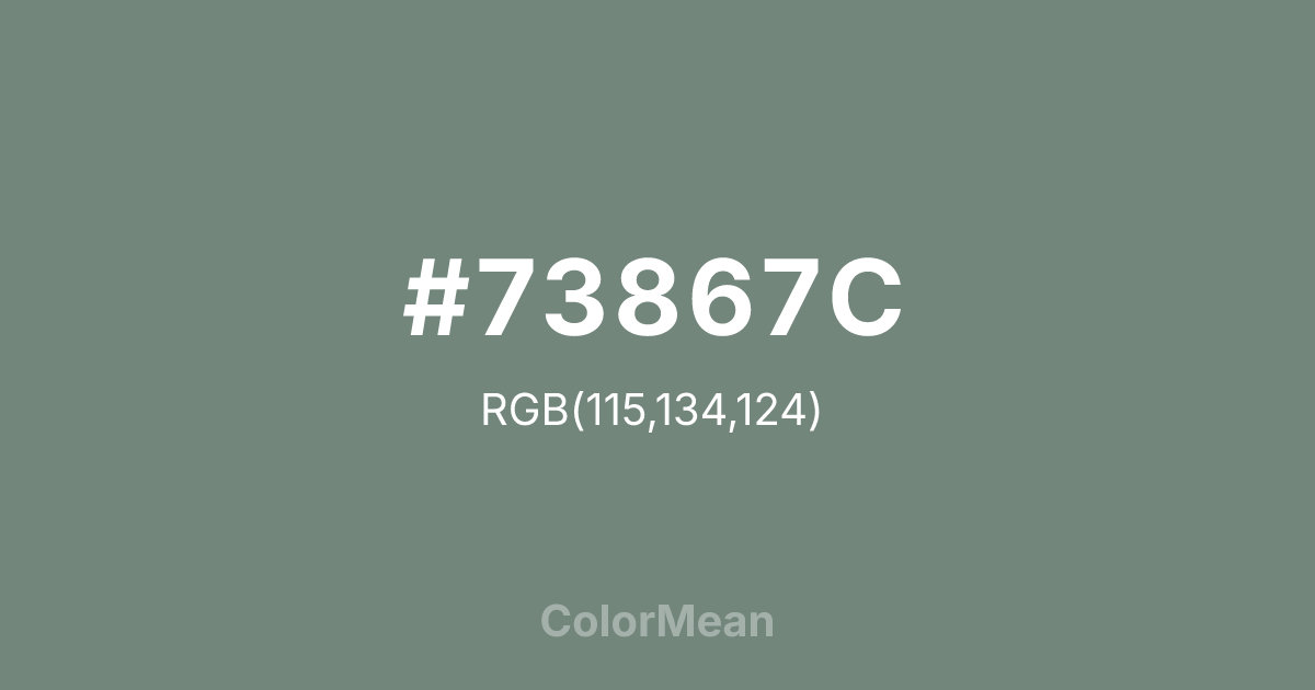 #73867C color swatch