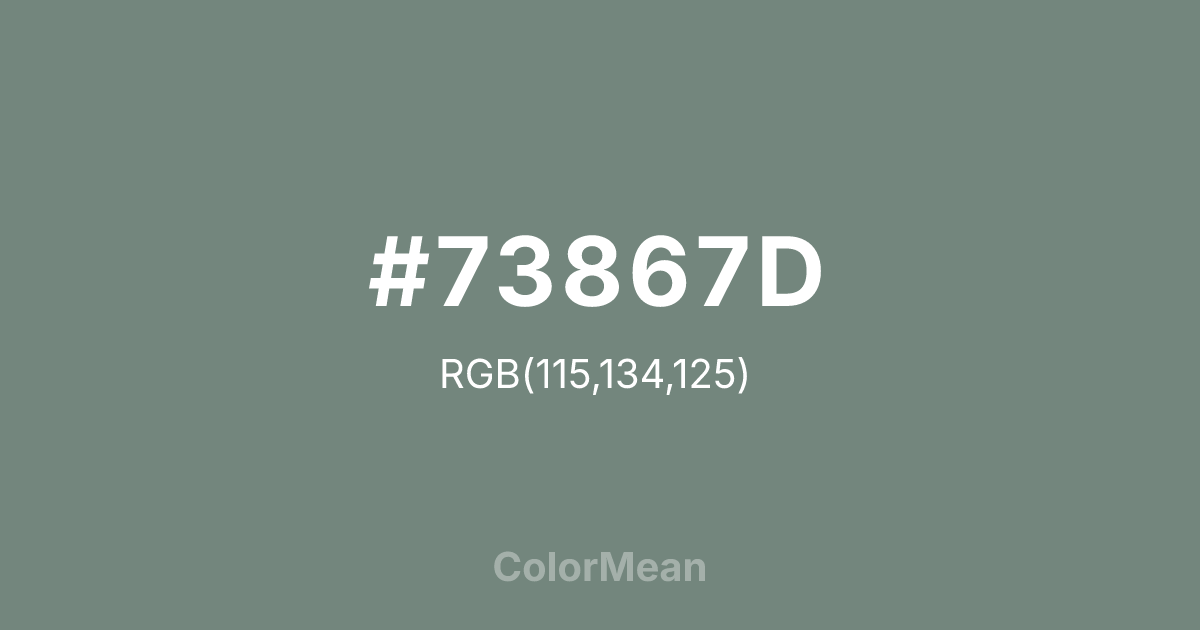 #73867D color swatch