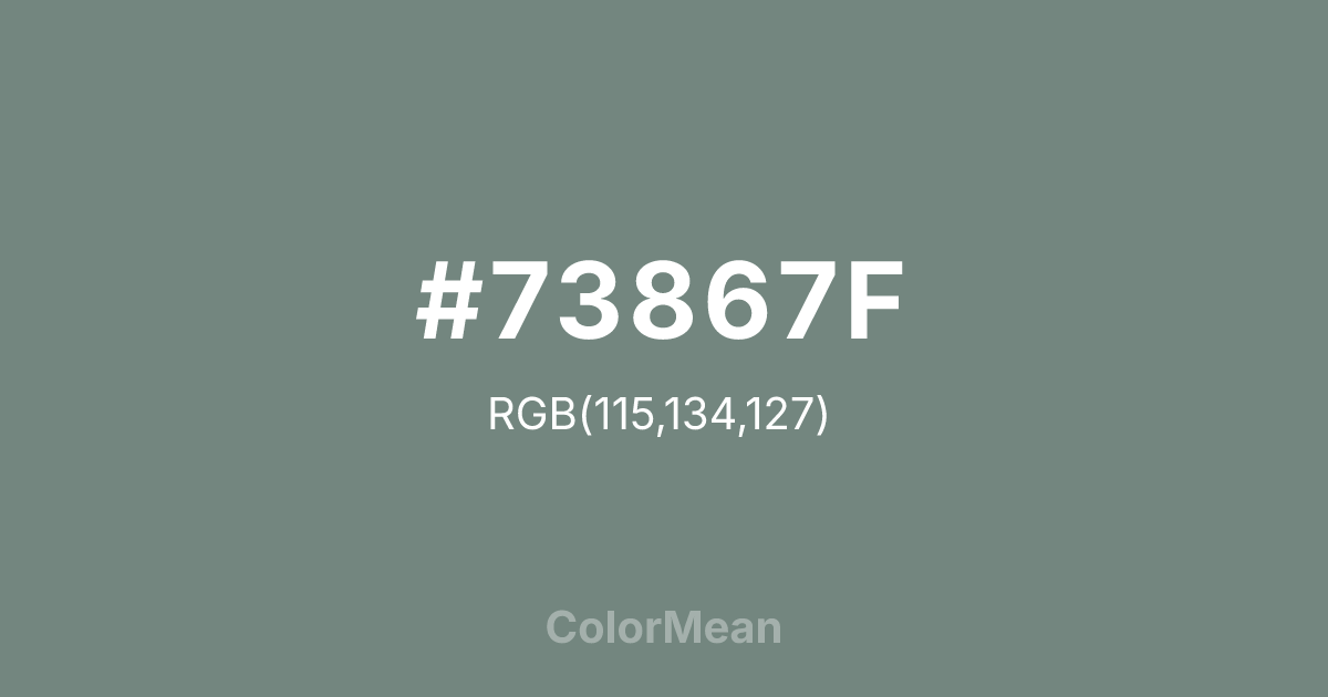 #73867F color swatch
