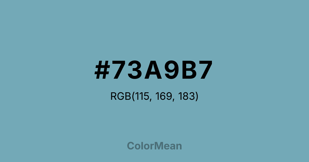 #73A9B7 color swatch