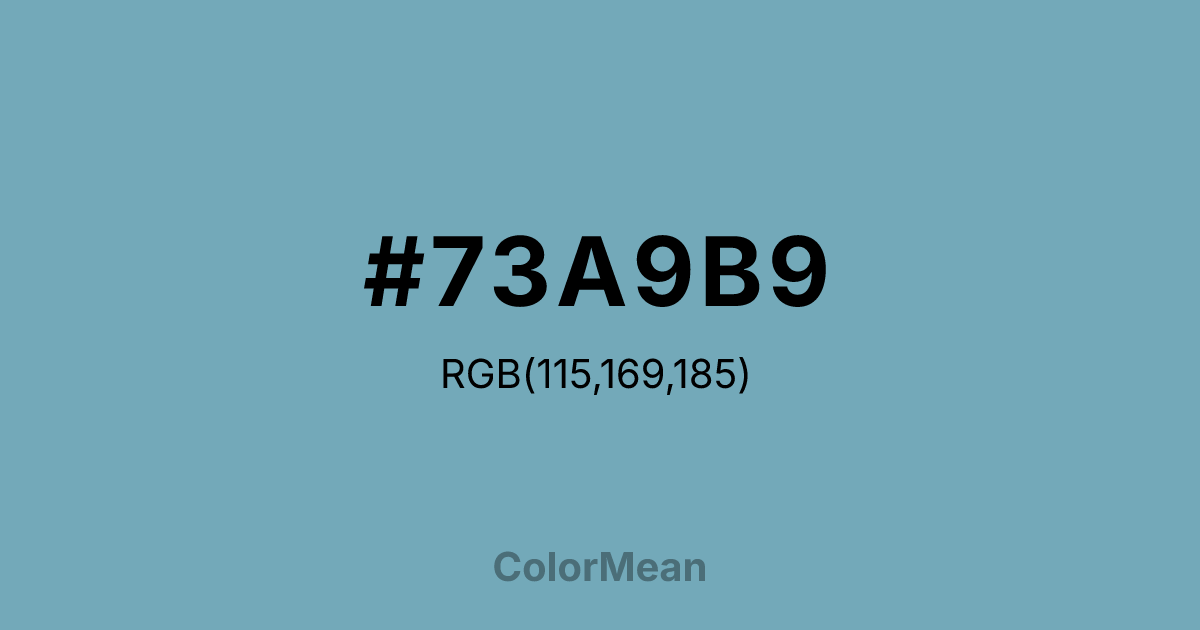 #73A9B9 color swatch
