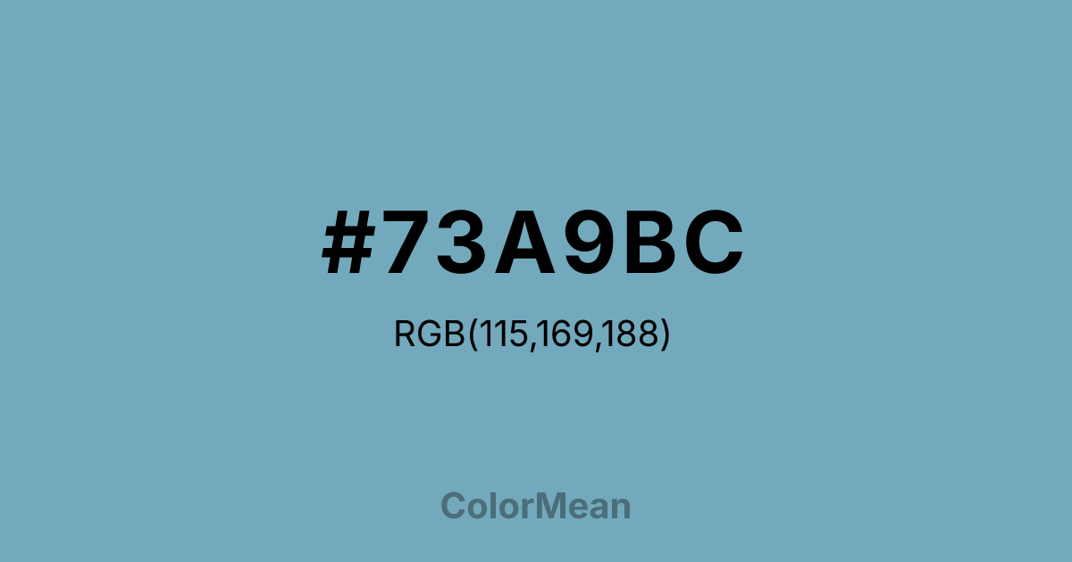 #73A9BC color swatch