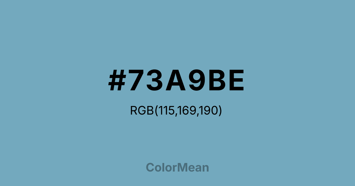 #73A9BE color swatch