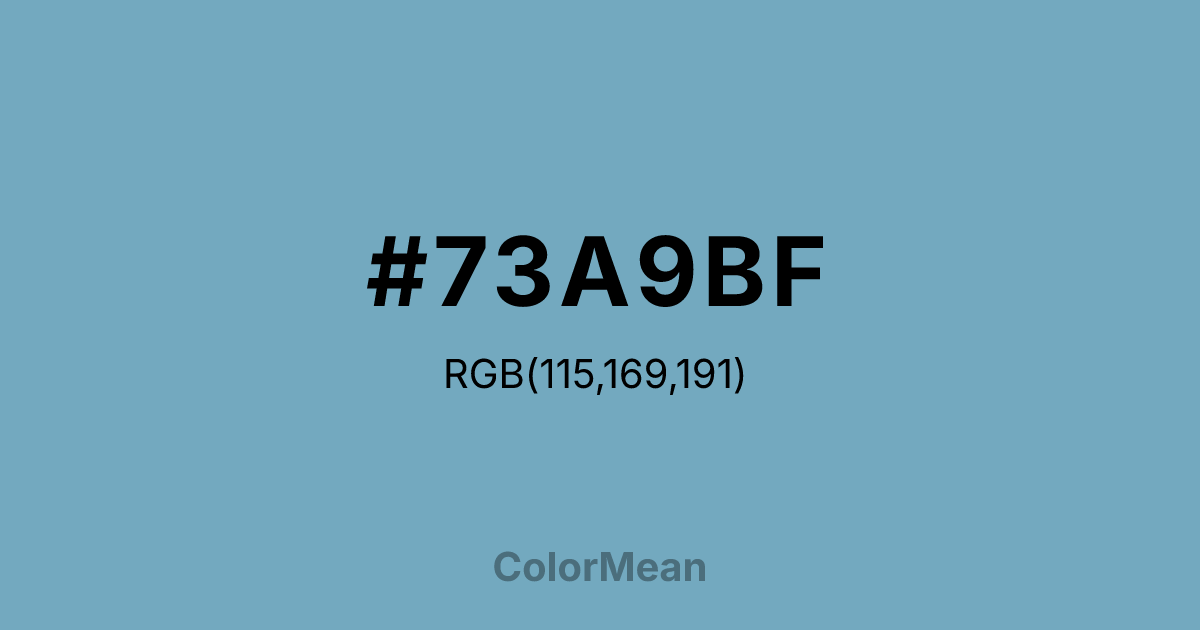 #73A9BF color swatch