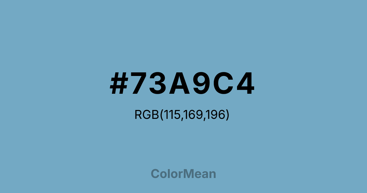 #73A9C4 color swatch