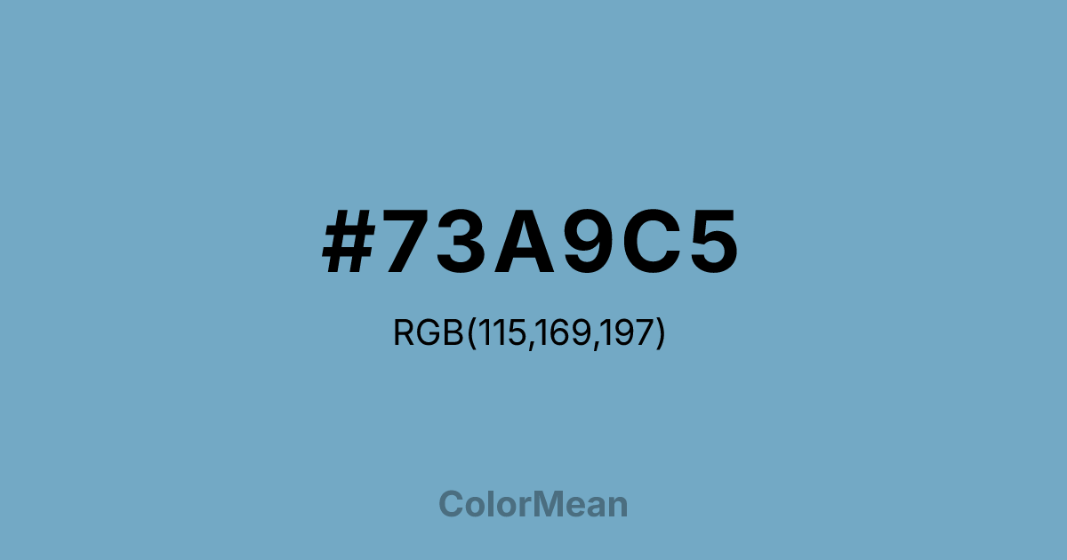 #73A9C5 color swatch