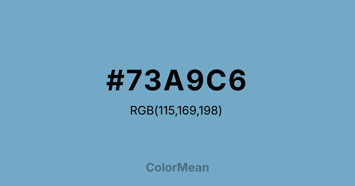#73A9C6 color swatch