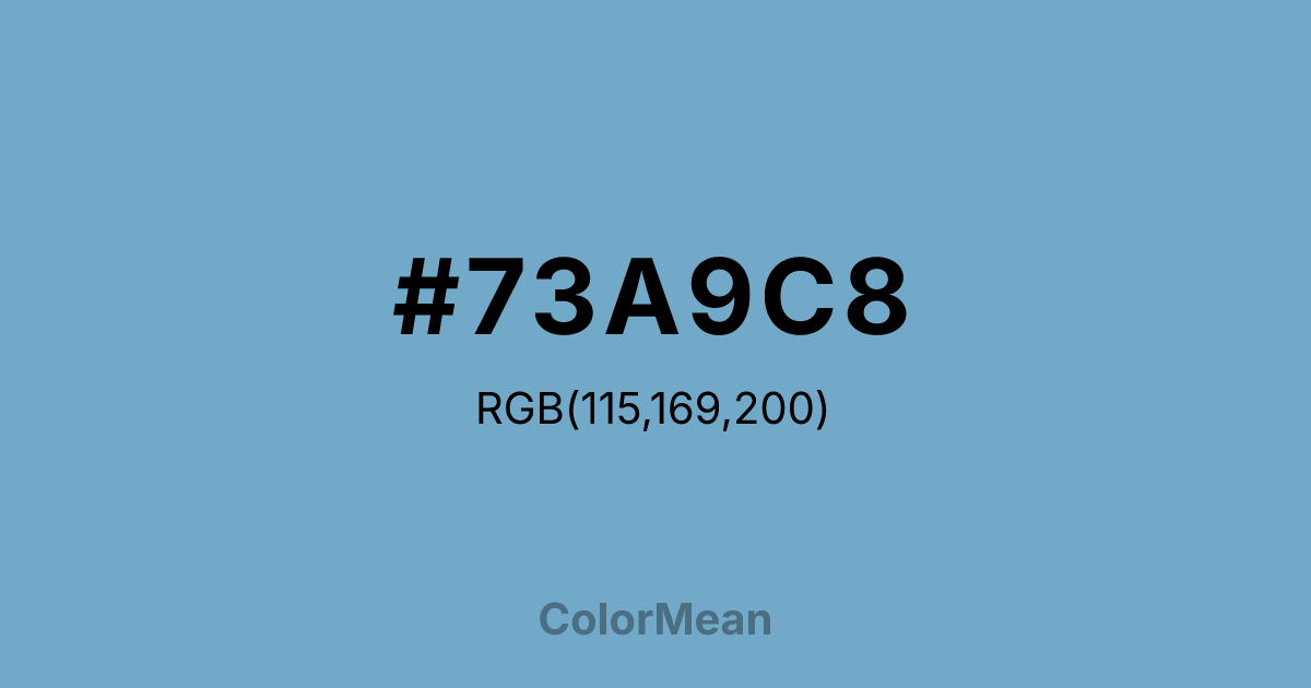 #73A9C8 color swatch