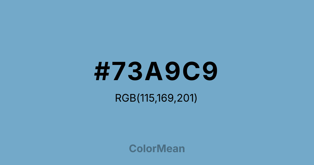 #73A9C9 color swatch
