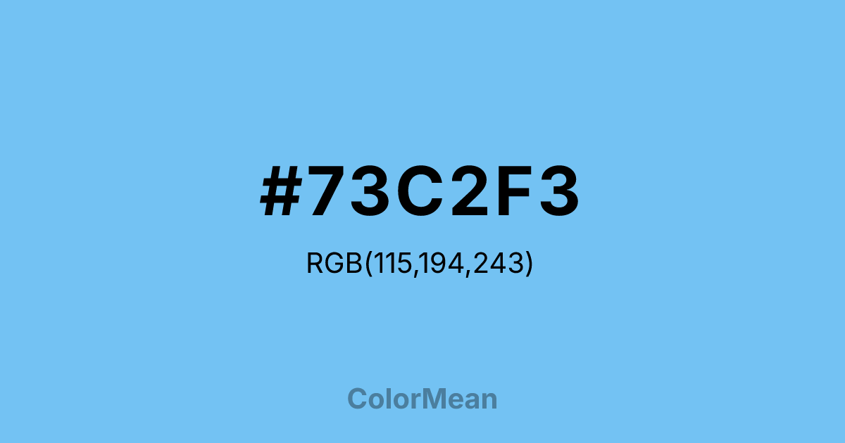#73C2F3 color swatch