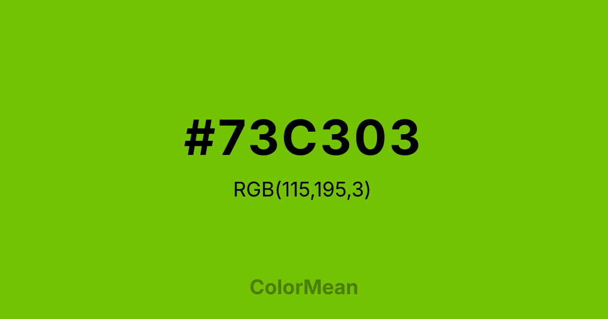 #73C303 color swatch