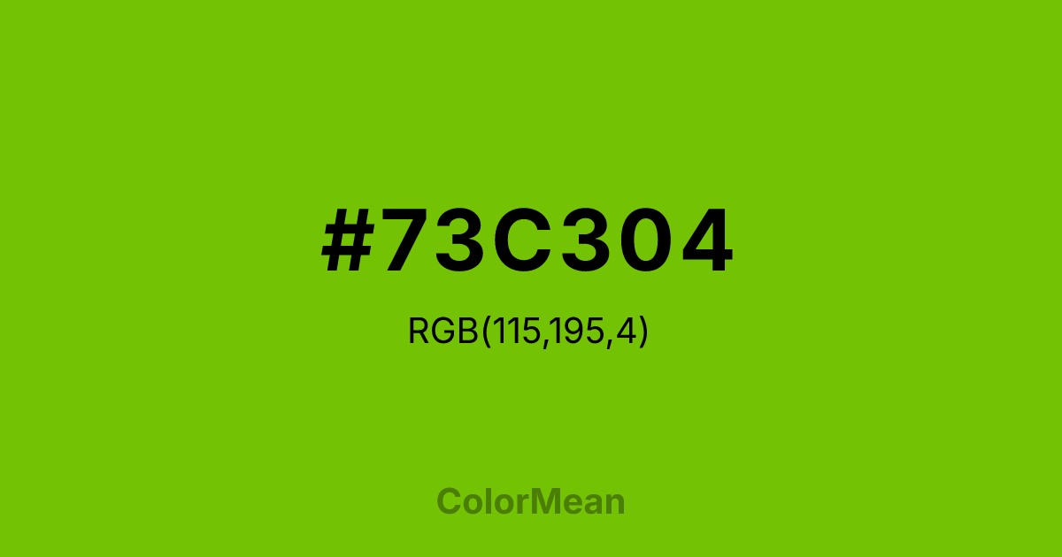 #73C304 color swatch