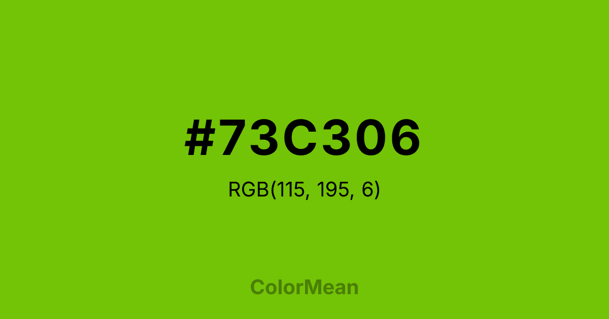 #73C306 color swatch