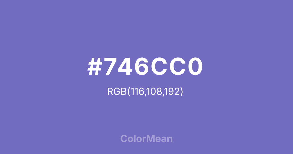 #746CC0 color swatch
