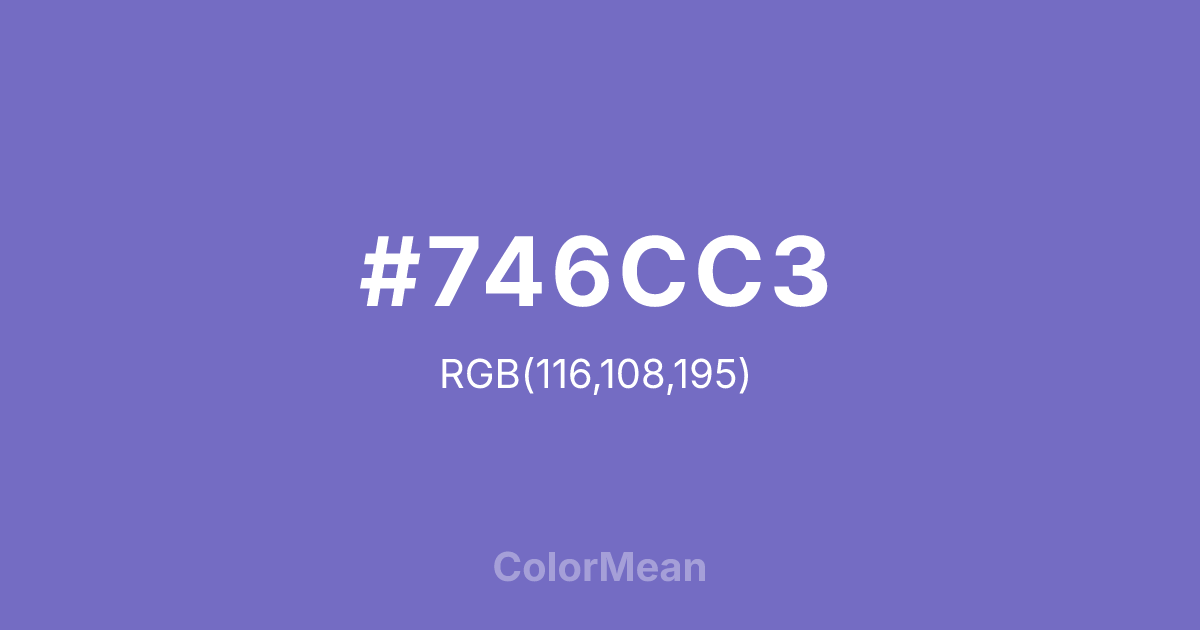 #746CC3 color swatch