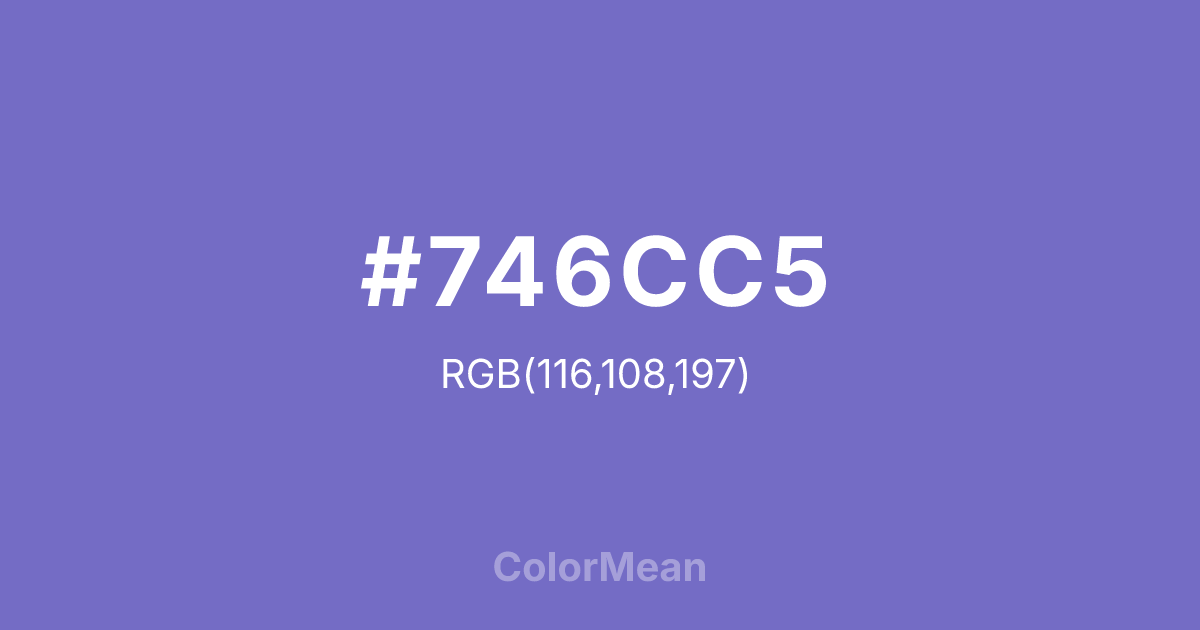 #746CC5 color swatch
