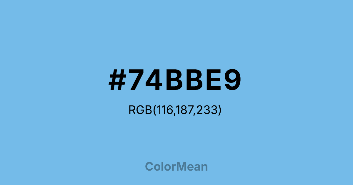 #74BBE9 color swatch