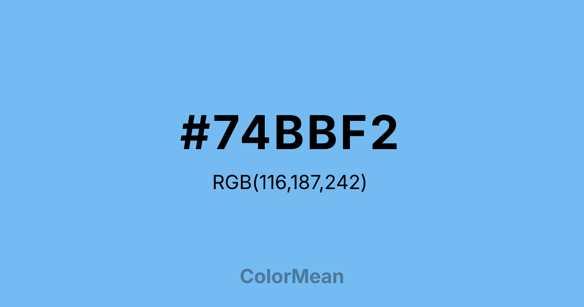#74BBF2 color swatch